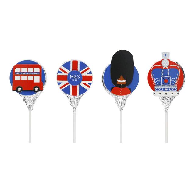M&S Union Jack Foiled Chocolate Lolly