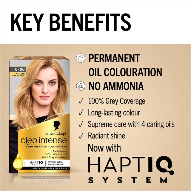 Schwarzkopf Oleo Intense Perm Oil Colour 8-86 Golden Dark Blonde Hair Dye thumbnail 3