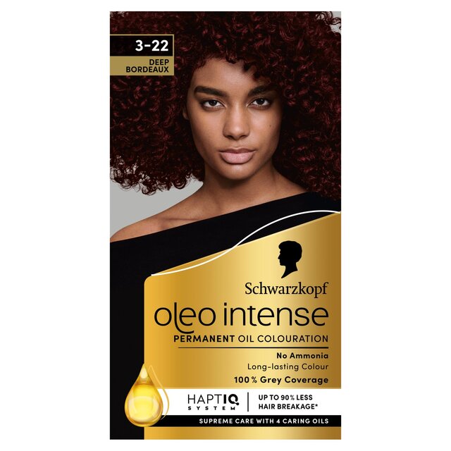 Schwarzkopf Oleo Intense Permanent Oil Colour 3-22 Deep Bordeaux Hair Dye