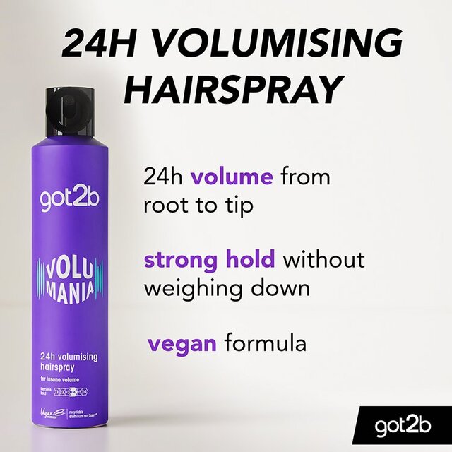 got2b Volume Hairspray Volumania, Vegan, Strong Hold thumbnail 2