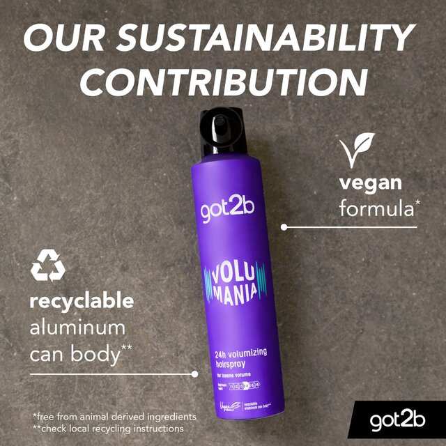 got2b Volume Hairspray Volumania, Vegan, Strong Hold thumbnail 3