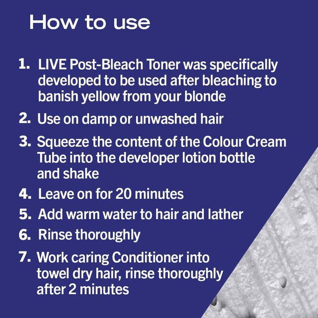 Schwarzkopf Live Post Bleach Toner Ice White, Semi-Permanent Blonde thumbnail 2