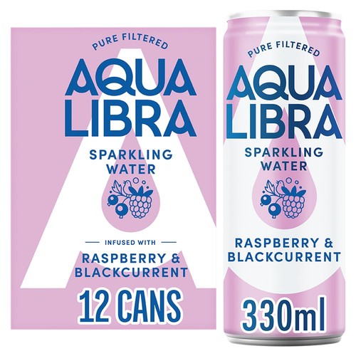 Aqua Libra Raspberry and Blackcurrant Infused Sparkling Water