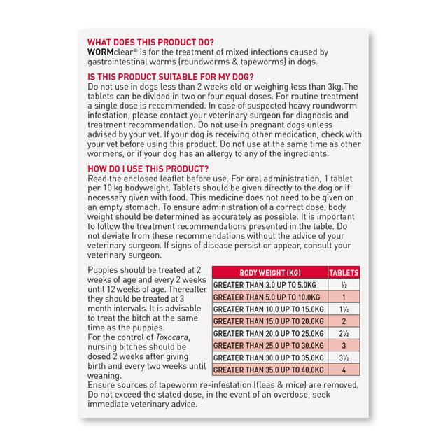 Beaphar WORMclear Tablets for Dogs Up to 40kg thumbnail 7