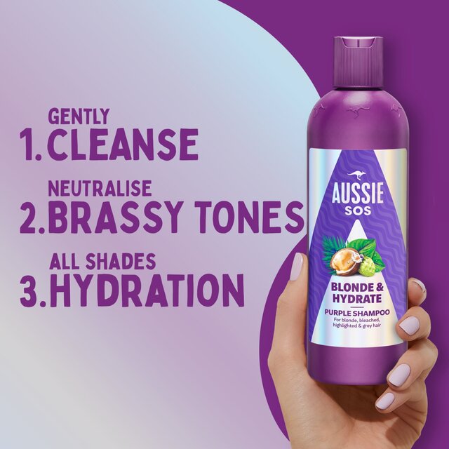 Aussie SOS Blonde & Hydrate Purple Shampoo thumbnail 2