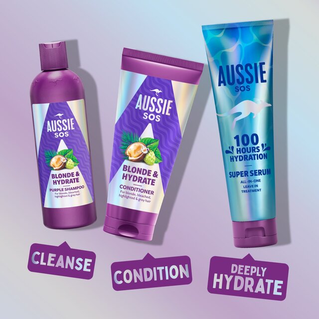 Aussie SOS Blonde & Hydrate Purple Shampoo thumbnail 3