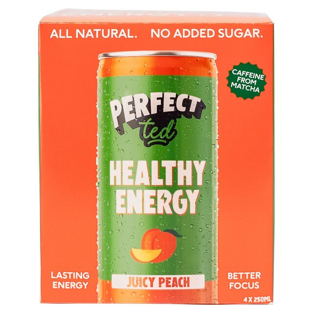 Perfect Ted Natural Energy Juicy Peach 4 pack thumbnail 3