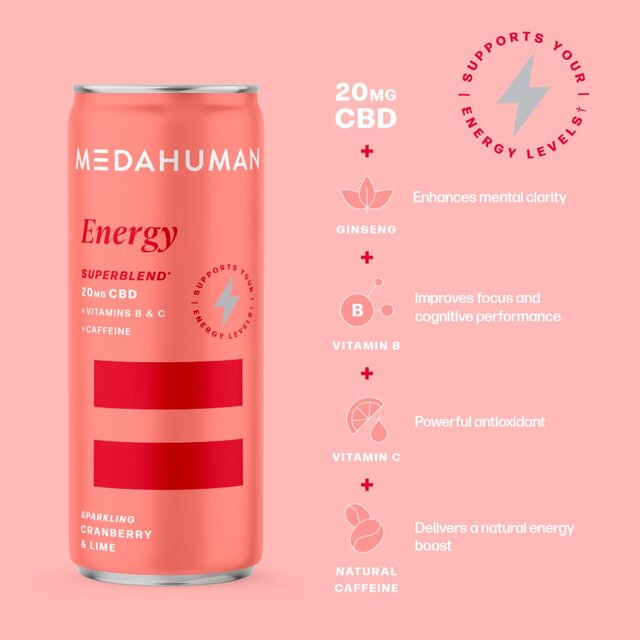 Medahuman Energy CBD Drink Cranberry & Lime thumbnail 4
