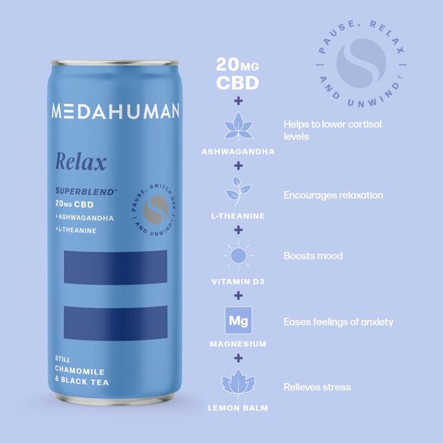 Medahuman Relax CBD Drink Chamomile & Black Tea thumbnail 2