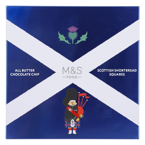 M&S Chocolate Chip Shortbread Squares