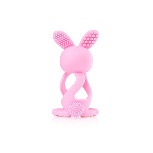 Bobbie Bunny Baby Teether Toy Rose Pink thumbnail 3
