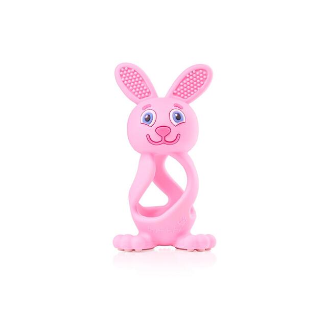 Bobbie Bunny Baby Teether Toy Rose Pink