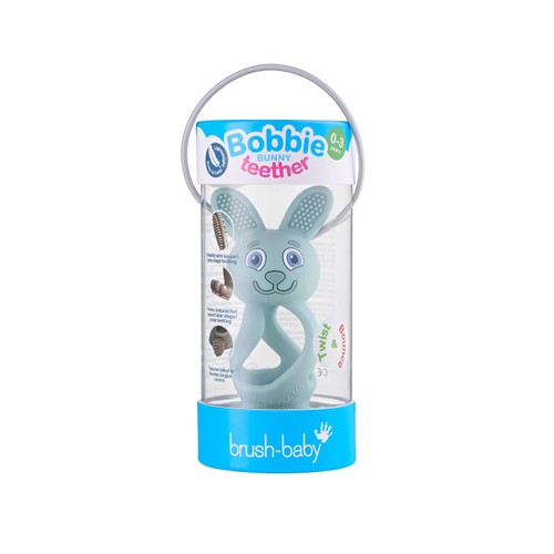 Bobbie Bunny Baby Teether Toy Eucalyptus Green thumbnail 2