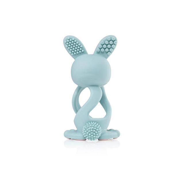 Bobbie Bunny Baby Teether Toy Eucalyptus Green thumbnail 3