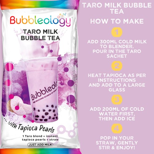 Bubbleology Taro Milk Bubble Tea with Tapioca Pearls thumbnail 2