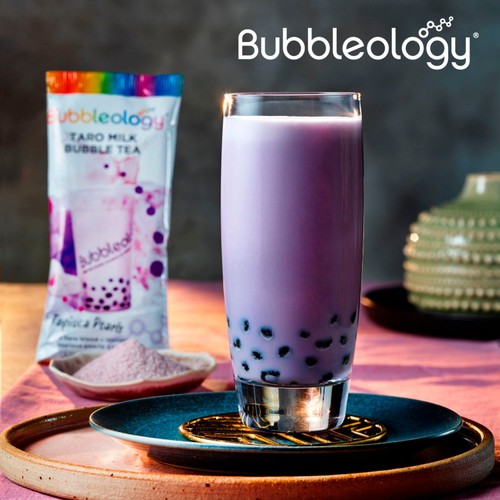 Bubbleology Taro Milk Bubble Tea with Tapioca Pearls thumbnail 3
