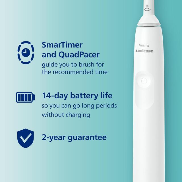 Philips Sonicare Series 3100 White Electric Toothbrush thumbnail 4