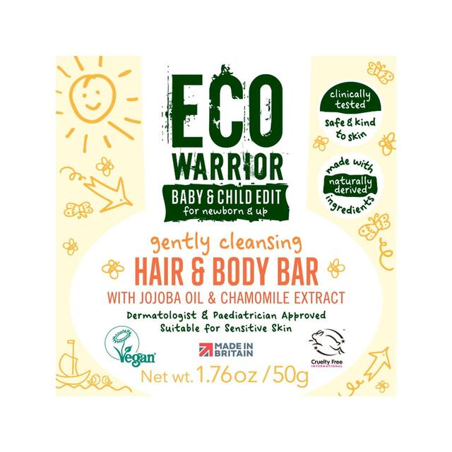 Eco Warrior Baby & Child Gently Cleansing Hair & Body Soap Bar thumbnail 2