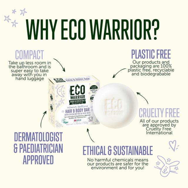 Eco Warrior Baby & Child Relaxing Bedtime Hair & Body Soap Bar thumbnail 7