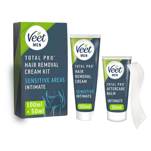 Veet Men Total Pro Intimate Hair Removal Cream Kit