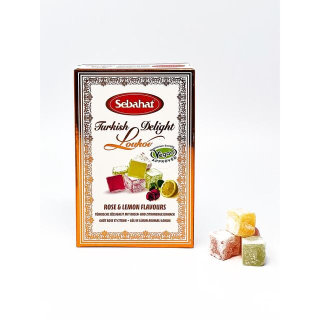 Sebahat rose and lemon flavour Turkish delight gift box