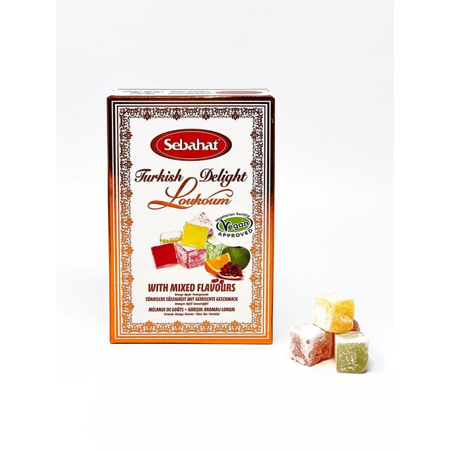 Sebahat mixed flavours Turkish delight box - orange, apple and pomegranate