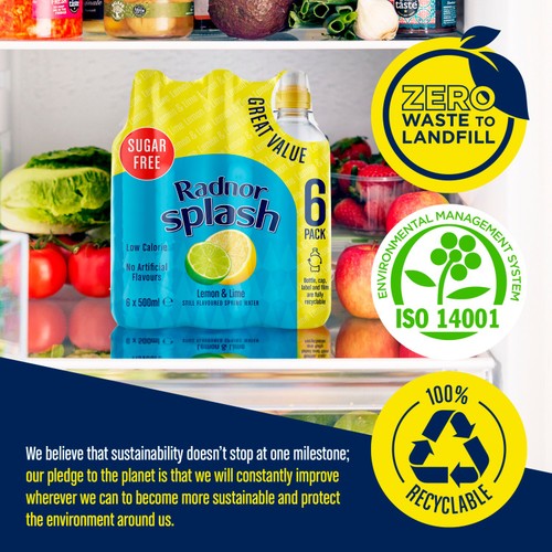 Radnor Splash Lemon & Lime Flavoured Water thumbnail 3