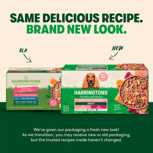 Harringtons Adult Grain Free Wet Dog Food Tray, Tasty thumbnail 6