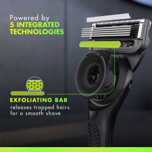 Gillette Labs Exfoliating Razor With Magnetic Stand Gold Edition thumbnail 3