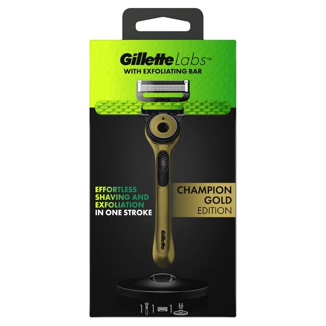 Gillette Labs Exfoliating Razor With Magnetic Stand Gold Edition thumbnail 2