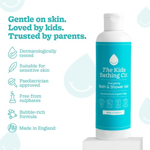 The Kids Bathing Co. Aquamarine & Organic Sage Energising Bath & Shower Gel thumbnail 2