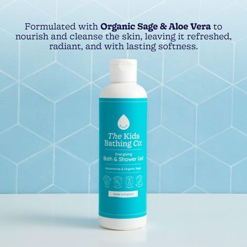 The Kids Bathing Co. Aquamarine & Organic Sage Energising Bath & Shower Gel thumbnail 3