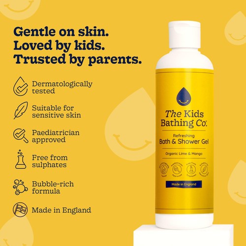 The Kids Bathing Co. Organic Lime & Mango Refreshing Bath & Shower Gel thumbnail 2