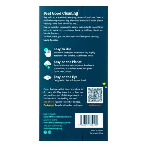 Seep Bamboo All Purpose Cloth Plastic Free thumbnail 4