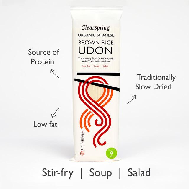 Clearspring Organic Japanese Brown Rice Udon Noodles thumbnail 3