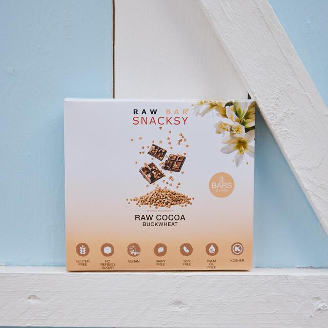 Snacksy, Raw, Vegan, Alternative Chocolate Bar with Buckwheat thumbnail 6