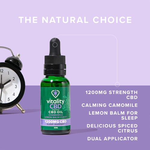 Vitality CBD Sleep Support Oil 1200mg, Dual applicator thumbnail 5