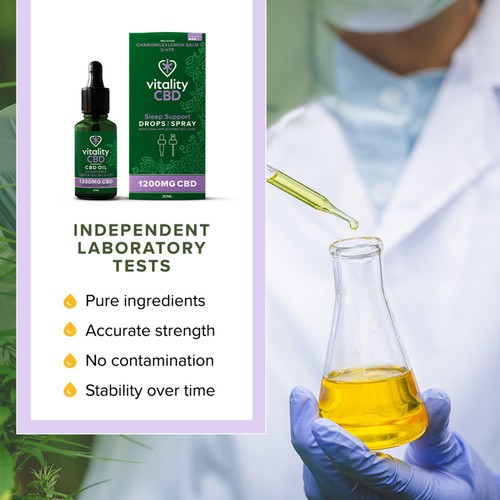 Vitality CBD Sleep Support Oil 1200mg, Dual applicator thumbnail 6