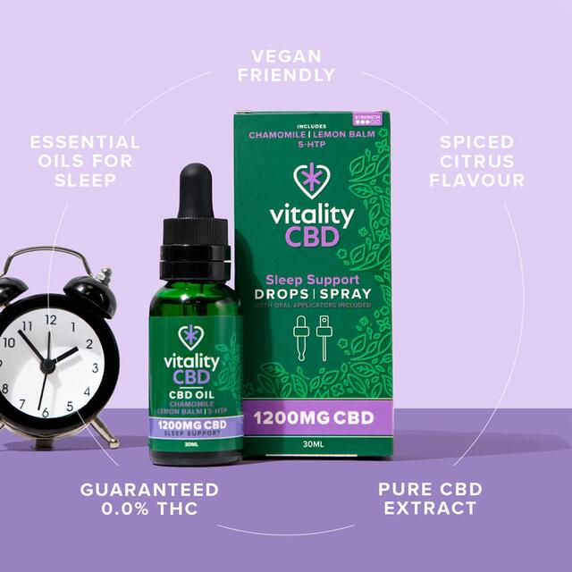 Vitality CBD Sleep Support Oil 1200mg, Dual applicator thumbnail 4