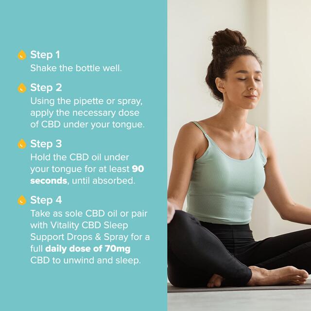 Vitality CBD Calm Support Oil 1200mg,  Dual applicator thumbnail 8