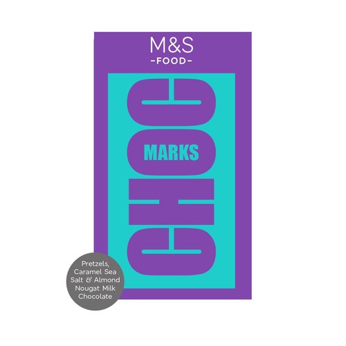 M&S Choc Marks Pretzel, Caramel Sea Salt & Almond Nougat Milk Chocolate thumbnail 2