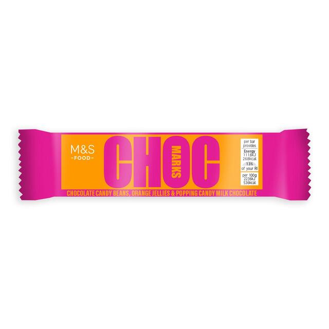 M&S Choc Marks Candy Beans, Orange Jellies & Popping Candy Milk Chocolate