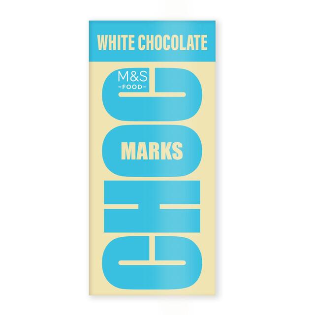 M&S Choc Marks White Chocolate Bar