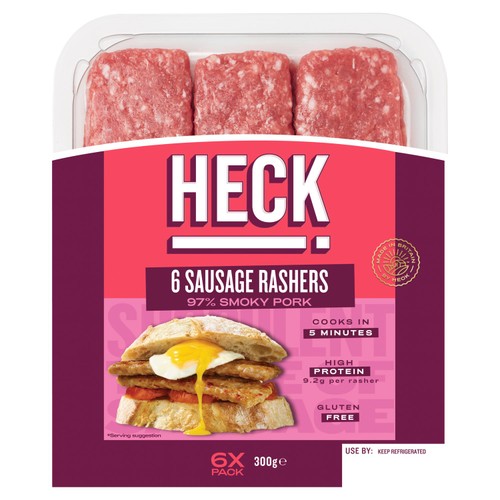 HECK 6 Pork Sausage Rashers
