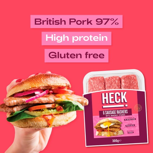 HECK! 97% Smoky Pork Gluten Free Sausage Rashers thumbnail 2