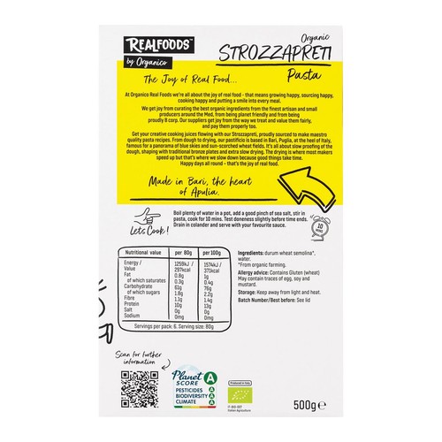 Realfoods Organic Strozzapreti Pasta thumbnail 3