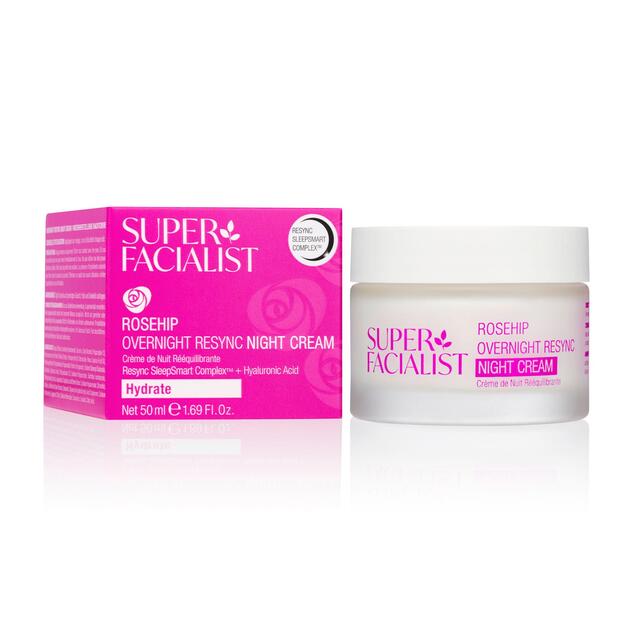 Super Facialist Rosehip SleepSmart Overnight Resync Night Cream