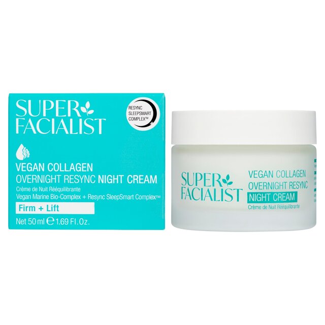 Super Facialist Vegan Collagen SleepSmart Overnight Resync Night Cream