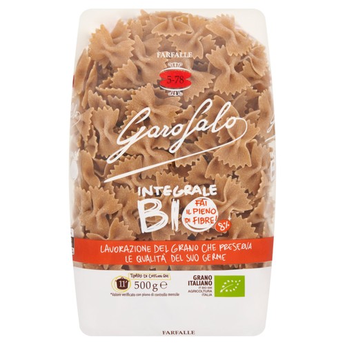 Garofalo Wholewheat Organic Farfalle Dry Pasta