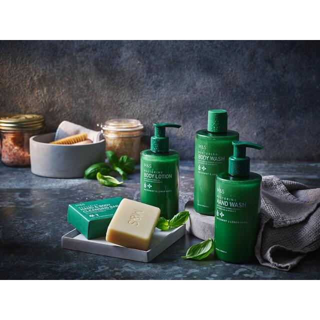 M&S Restoring Body Lotion Watermint & Lemon Basil thumbnail 3